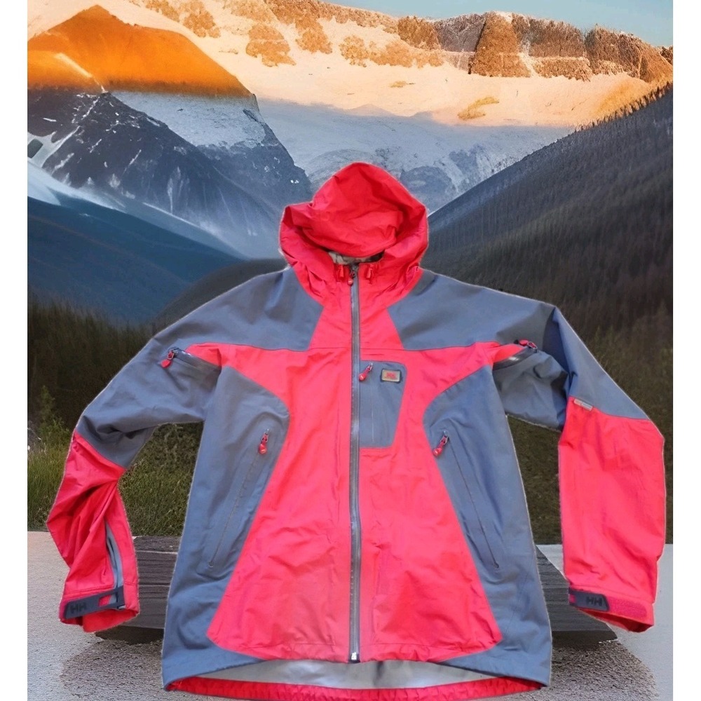 Helly Hansen Helly Tech XP Shell Jacket Mens Large Red Grey Excellent Waterproof